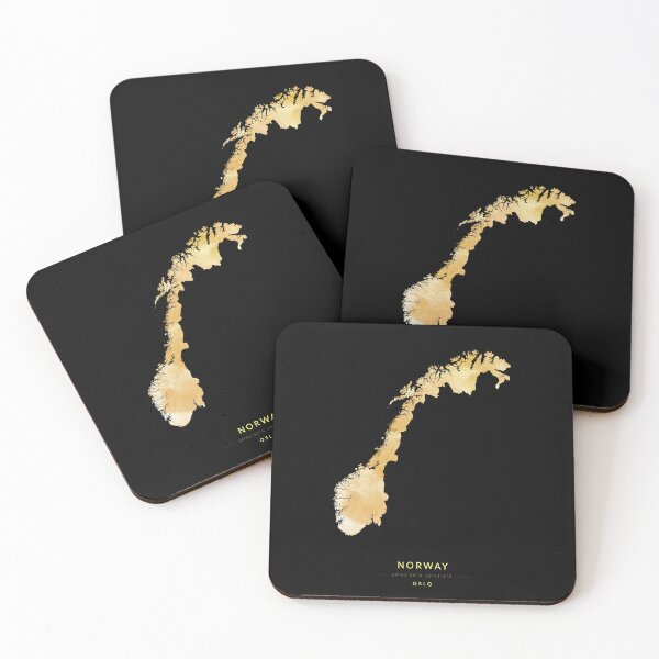 Item preview, Norway map in gold color designed and sold by Jerhus.