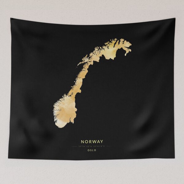 Item preview, Norway map in gold color designed and sold by Jerhus.