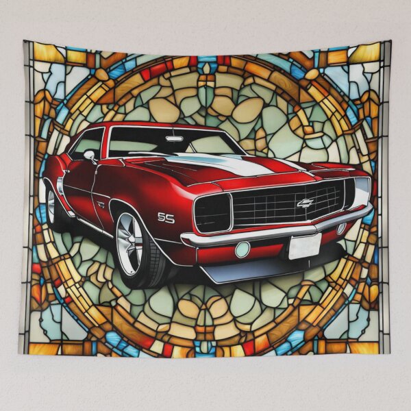 Item preview, Stained glass camaro designed and sold by EclecticDen.