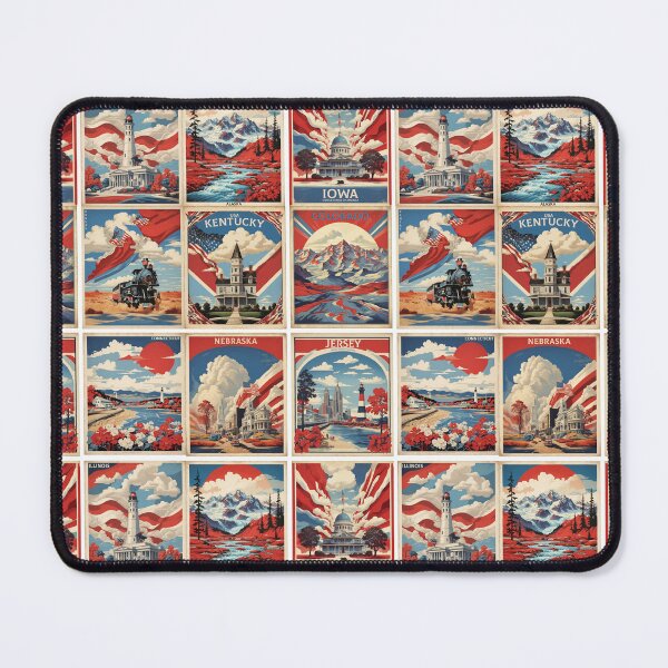 Item preview, USA Vintage Tourism Posters Sticker Pack 4 designed and sold by TravelersGems.
