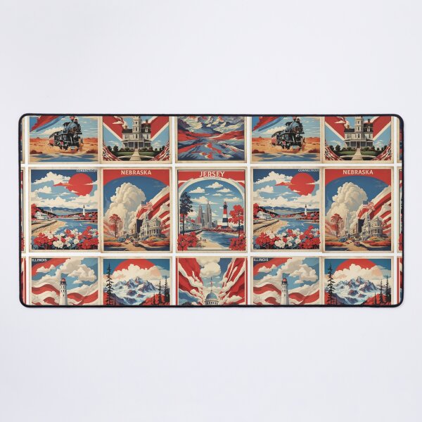Item preview, USA Vintage Tourism Posters Sticker Pack 4 designed and sold by TravelersGems.