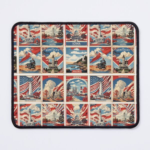 Item preview, USA Vintage Tourism Posters Sticker Pack 3 designed and sold by TravelersGems.