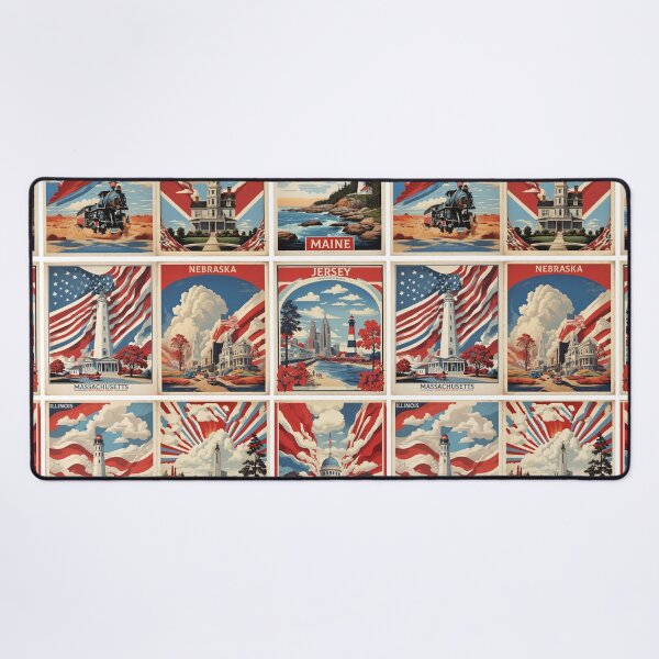 Item preview, USA Vintage Tourism Posters Sticker Pack 3 designed and sold by TravelersGems.