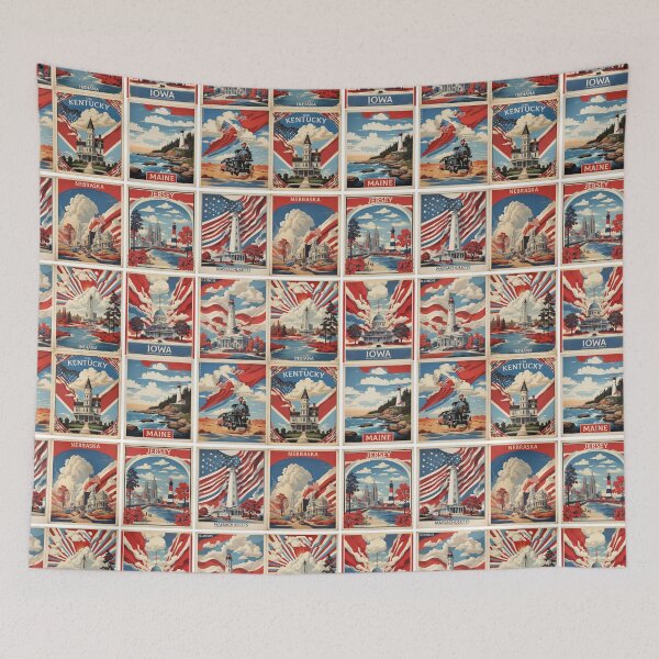 Item preview, USA Vintage Tourism Posters Sticker Pack 3 designed and sold by TravelersGems.