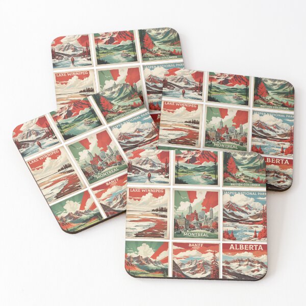 Item preview, Canada Vintage Tourism Posters Sticker Pack  designed and sold by TravelersGems.