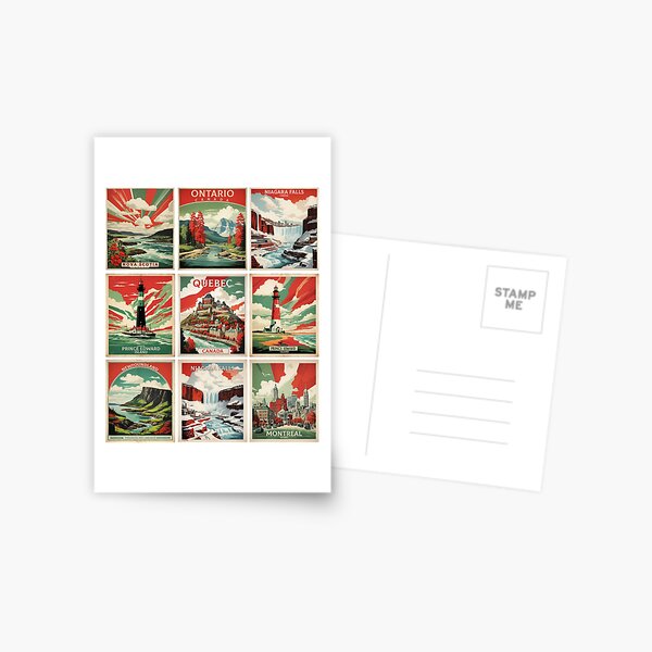 Item preview, Canada Vintage Tourism Posters Sticker Pack 1 designed and sold by TravelersGems.