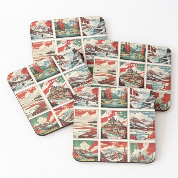 Item preview, Canada Vintage Tourism Posters Sticker Pack 3 designed and sold by TravelersGems.