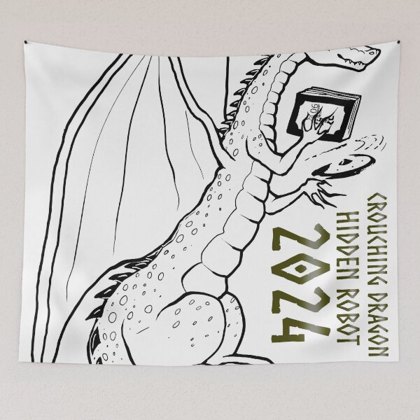 Artikelvorschau, Drache sitzt auf dem Schatz einer Konvention (Schwarz) entworfen und verkauft von GenghisCon.