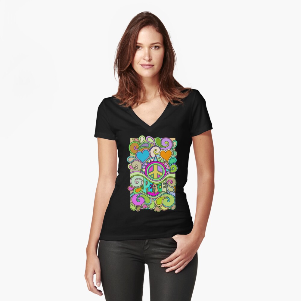 Item preview, Fitted V-Neck T-Shirt designed and sold by Alondra.