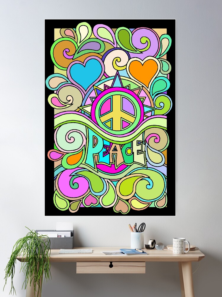 1996 vintage Psychedelic Peace フロッキーポスター 1996 vintage Psychedelic Peace フロッキーポスター - メルカリ