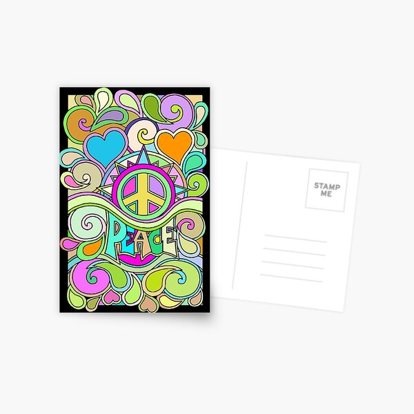 Item preview, Psychedelic Hippy Retro Peace Art designed and sold by Alondra.