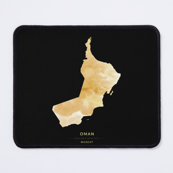 Item preview, Oman map in gold color designed and sold by Jerhus.