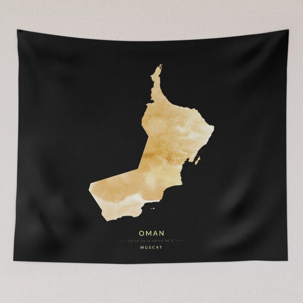 Item preview, Oman map in gold color designed and sold by Jerhus.