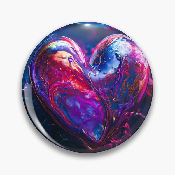 Aperçu de l'œuvre Coeur huile-néon multicolore créée et vendue par Fantasyplus.