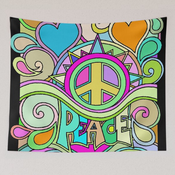 Item preview, Psychedelic Hippy Retro Peace Art designed and sold by Alondra.
