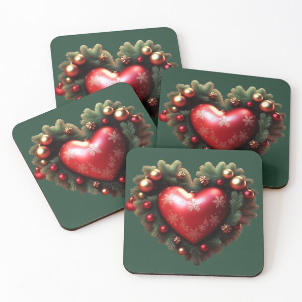 Item preview, corazon de navidad designed and sold by Digiheart.