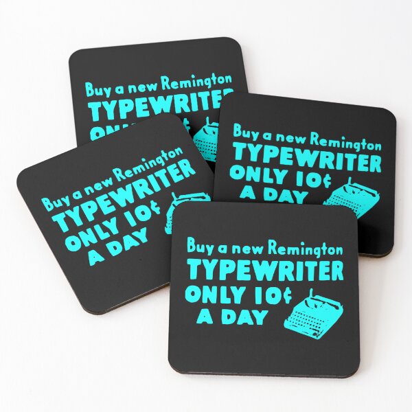 Item preview, 10 CENTS Remington Typewriter Vintage Turquoise designed and sold by Marni Scofidio Desi9ns.