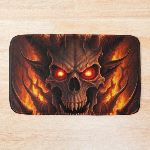 Item preview, Creepy Demon Skull With Flames designed and sold by TheDarkWardrobe.