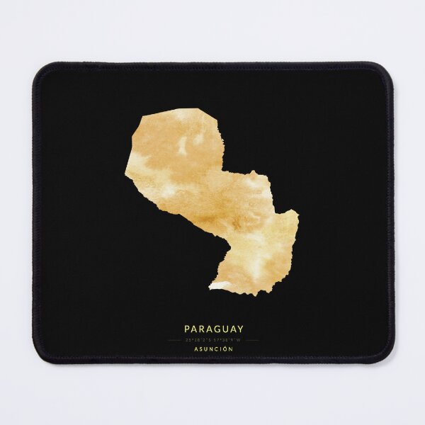 Item preview, Paraguay map in gold color designed and sold by Jerhus.