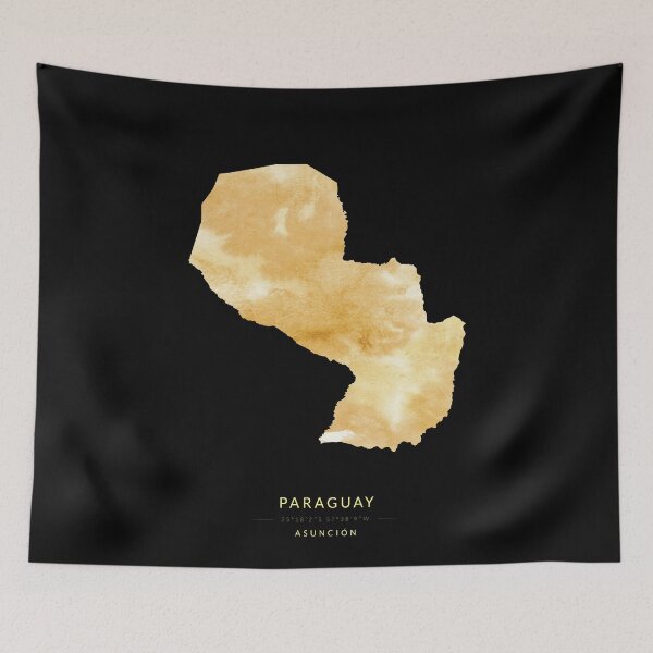 Item preview, Paraguay map in gold color designed and sold by Jerhus.