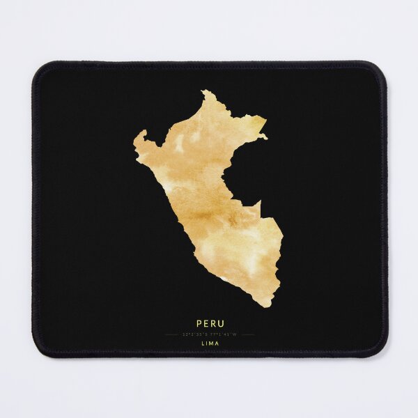 Item preview, Peru map in gold color designed and sold by Jerhus.