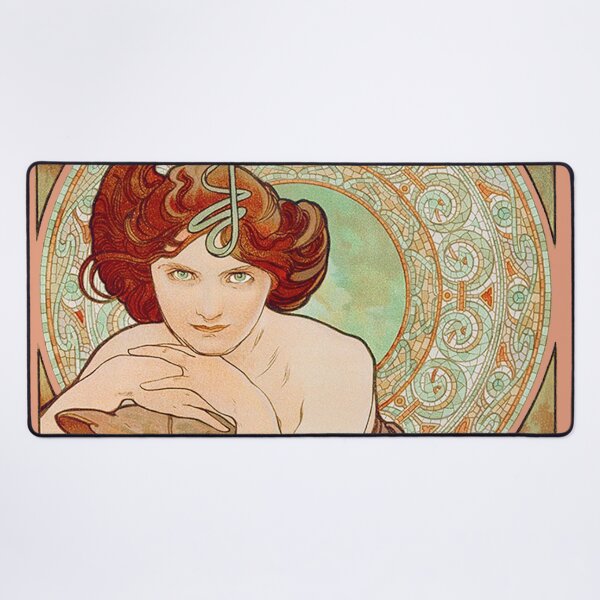 Item preview, The Precious Stones - Emerald, by Alphonse Mucha. HIGH DEFINITION designed and sold by MINDTHECHERRY.