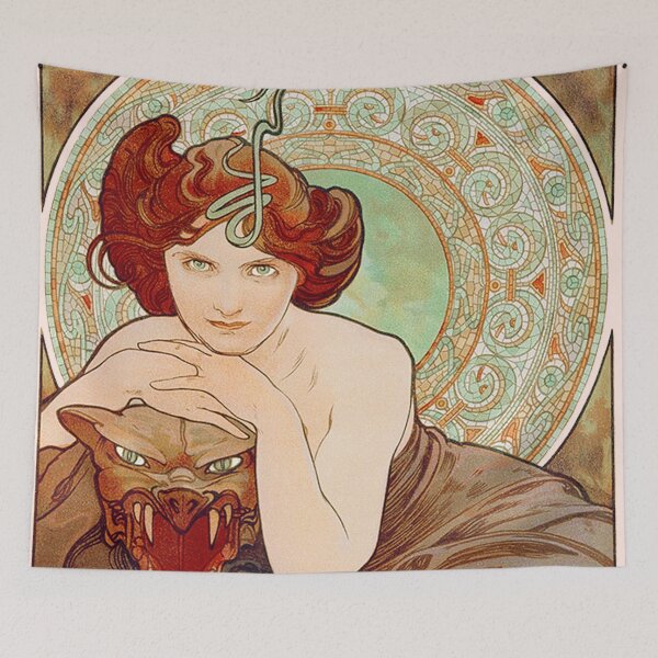 Artikelvorschau, Die Edelsteine – Smaragd, von Alphonse Mucha. HOCHAUFLÖSEND entworfen und verkauft von MINDTHECHERRY.