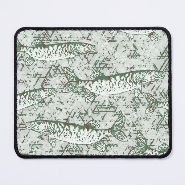 Item preview, Musky Fish Rustic Neutral Green Camo Pattern designed and sold by Michelebuttons.