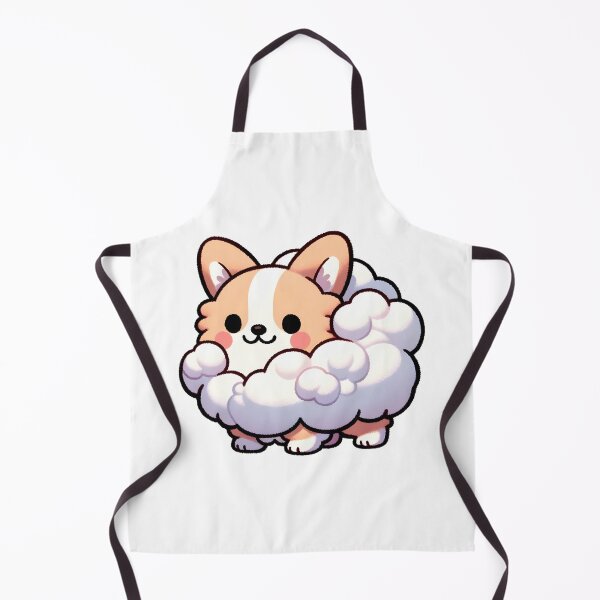 Aperçu de l'œuvre Cute Fluffy Corgi with Clouds créée et vendue par UmbrellaStudio1.