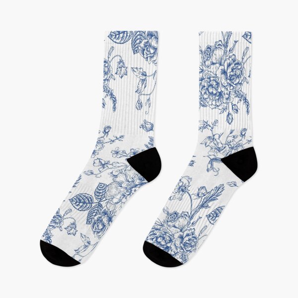 Item preview, Elegant Blue Floral Print designed and sold by newburyboutique.
