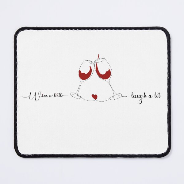 Item preview, Glasses of wine, line art "Wine a little, laugh a lot." designed and sold by itsinnav.