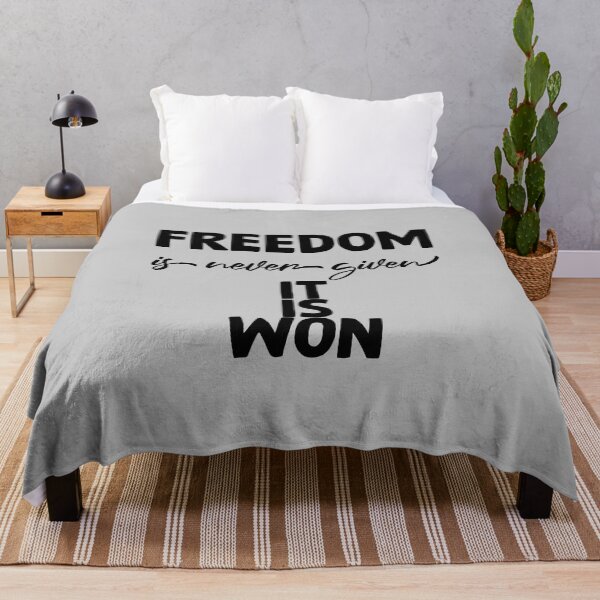 Item preview, freedom is never given it is won, struggle quote designed and sold by abdelhak2005.