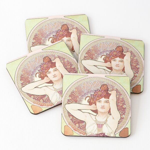 Artikelvorschau, Die Edelsteine – Amethyst (Améthyste), von Alphonse Mucha. HOCHAUFLÖSEND entworfen und verkauft von MINDTHECHERRY.