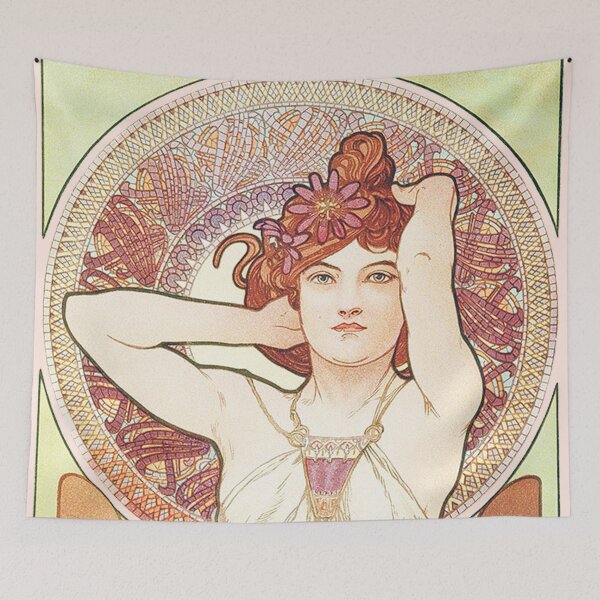 Artikelvorschau, Die Edelsteine – Amethyst (Améthyste), von Alphonse Mucha. HOCHAUFLÖSEND entworfen und verkauft von MINDTHECHERRY.