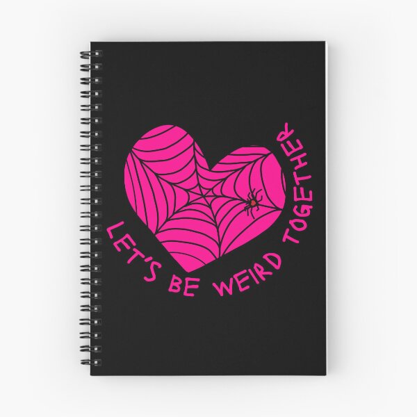 Item preview, let's be weird together cute pink heart with spiderweb designed and sold by Alyn8.