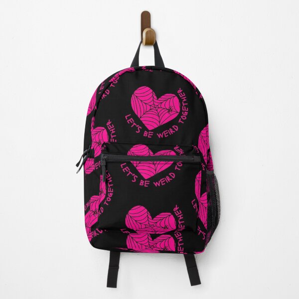 Item preview, let's be weird together cute pink heart with spiderweb designed and sold by Alyn8.