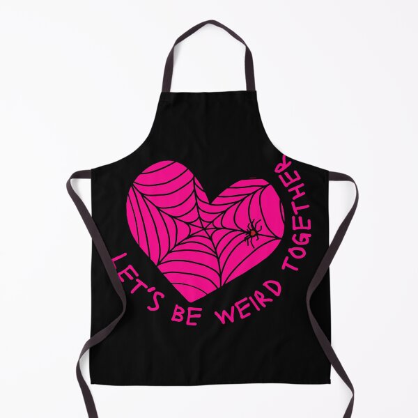 Item preview, let's be weird together cute pink heart with spiderweb designed and sold by Alyn8.