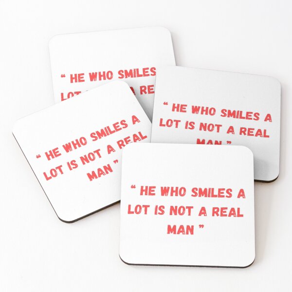 Item preview, " He who smiles a lot is not a real man " Stickers designed and sold by ciyou.