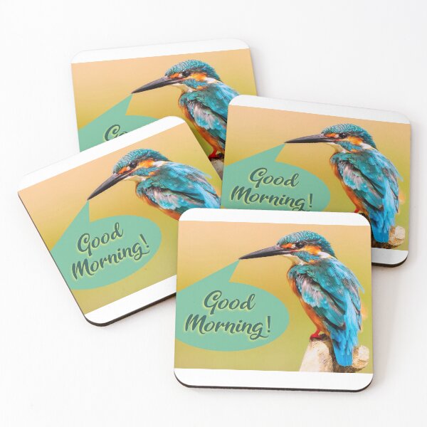 Item preview, Beautiful Turquoise Bird Good Morning designed and sold by dianekamikaze.