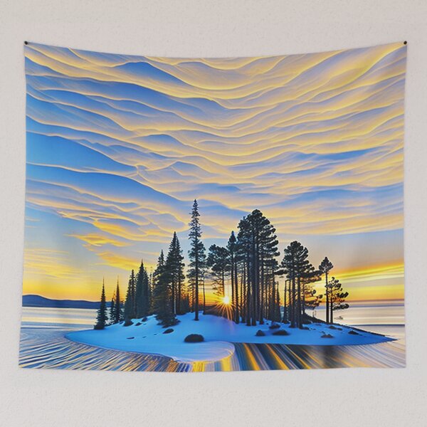 Item preview, Majestic Sunset Colors On An Island With Reflecting Ocean designed and sold by Witsprings.