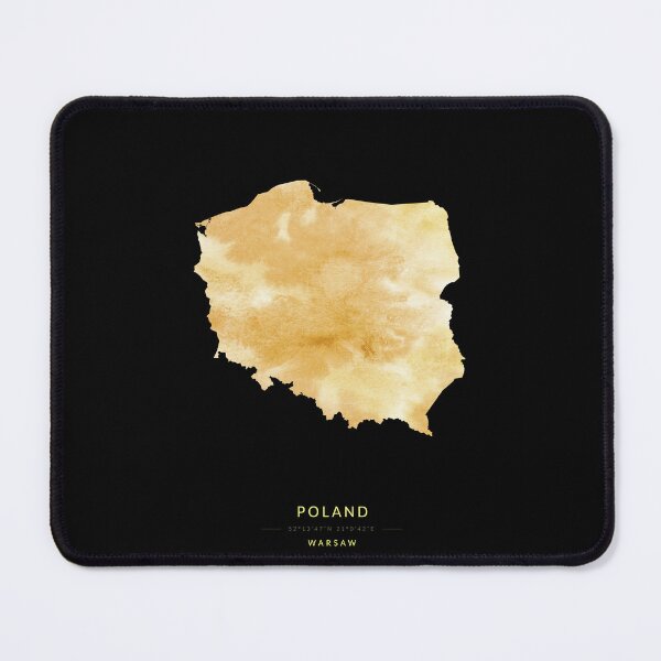 Item preview, Poland map in gold color designed and sold by Jerhus.