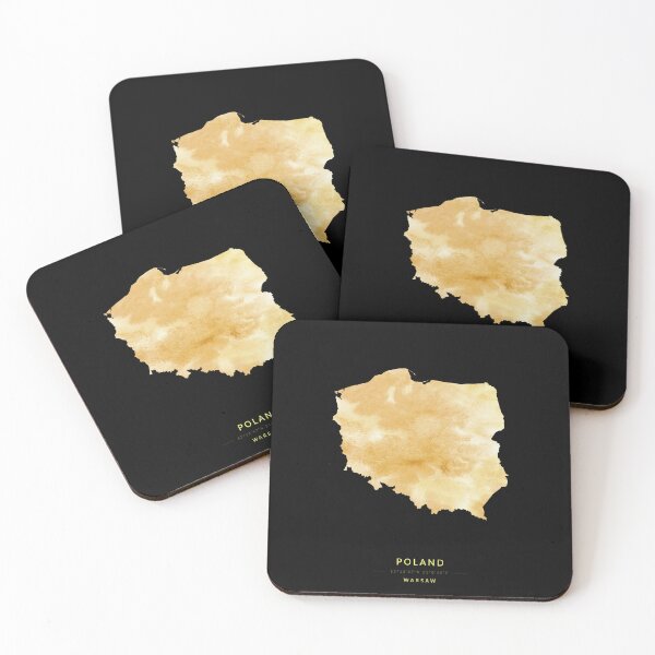 Item preview, Poland map in gold color designed and sold by Jerhus.