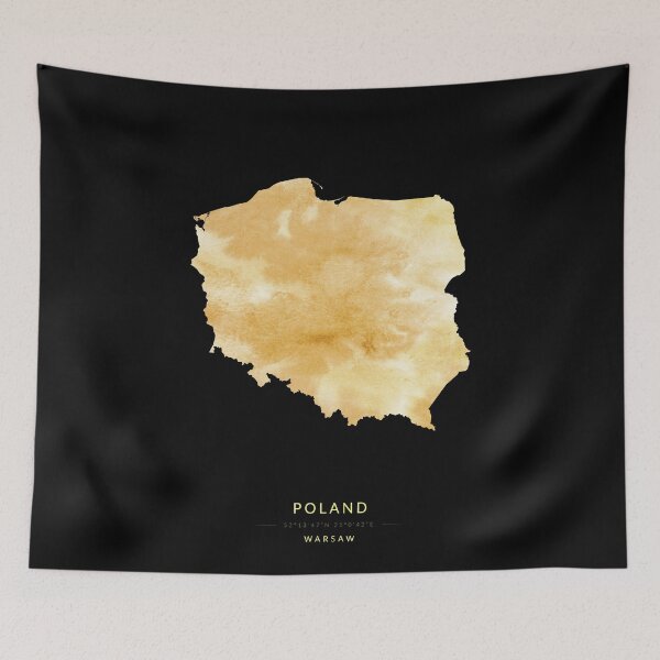 Item preview, Poland map in gold color designed and sold by Jerhus.
