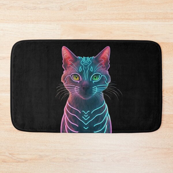 Item preview, Neon black cat designed and sold by SaNNty.