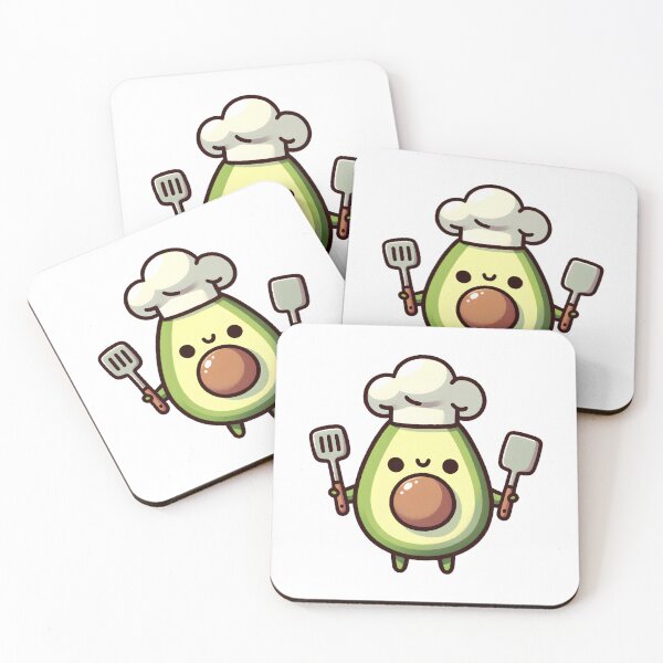 Item preview, Chef Avocado with Utensils designed and sold by UmbrellaStudio1.