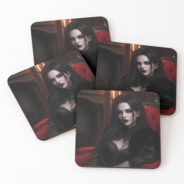 Item preview, Vampiress Sitting Cozy in a Cozy Armchair designed and sold by DarkJuliettes.