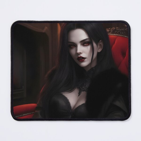 Item preview, Vampiress Sitting Cozy in a Cozy Armchair designed and sold by DarkJuliettes.