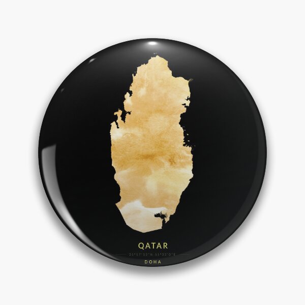 Item preview, Qatar map in gold color designed and sold by Jerhus.