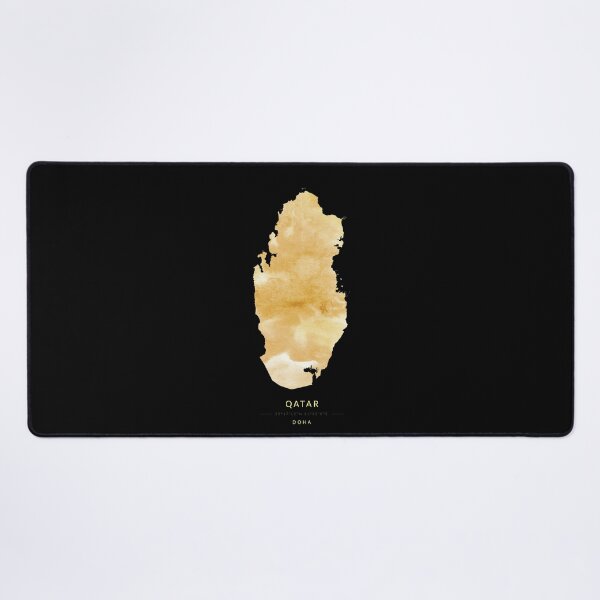 Item preview, Qatar map in gold color designed and sold by Jerhus.