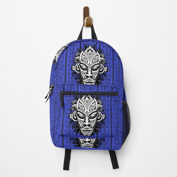 Item preview, Indian black and blue pattern and tribal mask designed and sold by SweetRossel.
